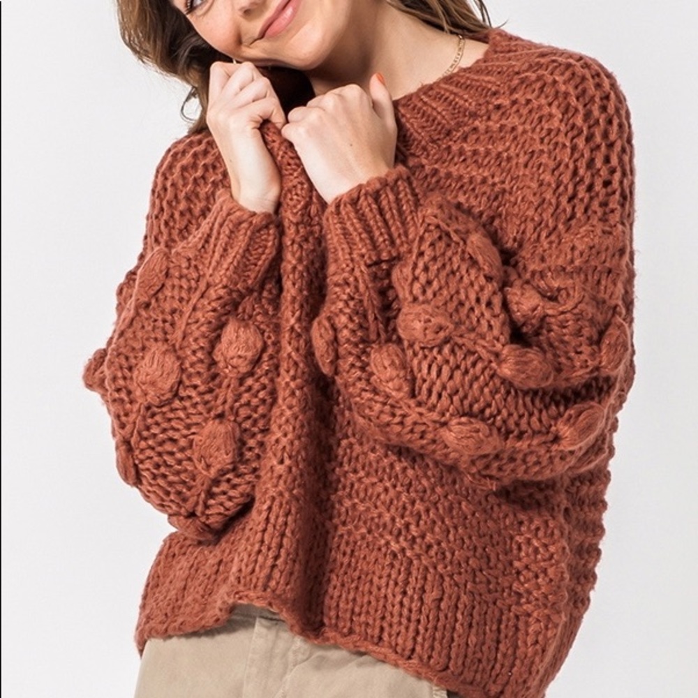 ♦️Brick V Neck Pullover Sweater - Picture 3 of 6